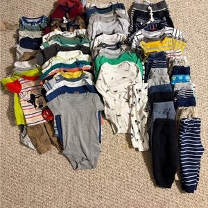 Assorted Baby Onesies and Pants Set